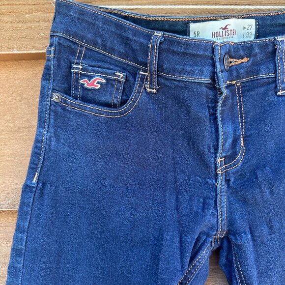 Hollister Cigarette Skinny Low Rise Dark Blue Size 27 - Picture 8 of 11